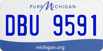 MI license plate DBU9591