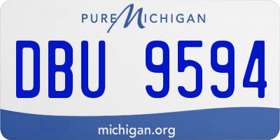 MI license plate DBU9594