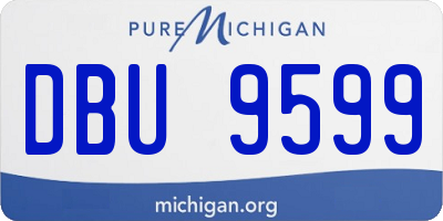 MI license plate DBU9599