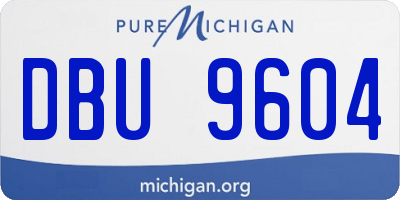 MI license plate DBU9604