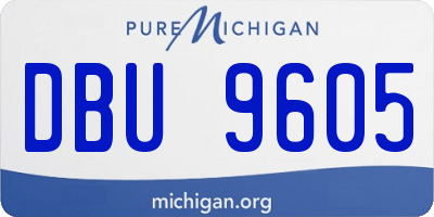 MI license plate DBU9605