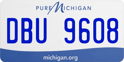 MI license plate DBU9608