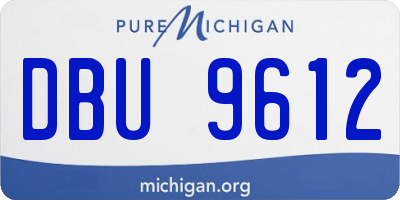 MI license plate DBU9612