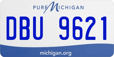 MI license plate DBU9621