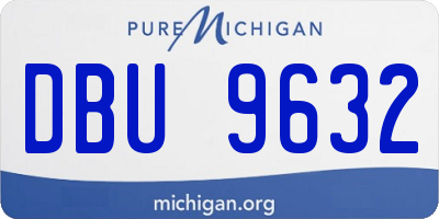 MI license plate DBU9632