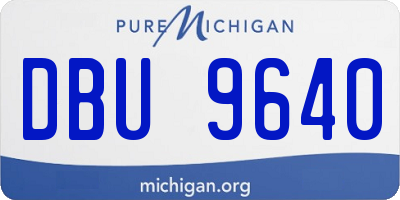 MI license plate DBU9640