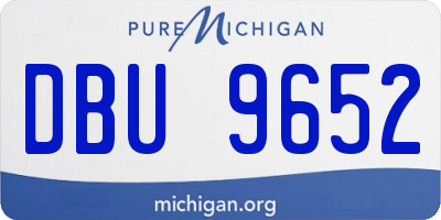 MI license plate DBU9652