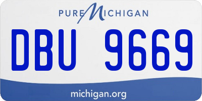 MI license plate DBU9669
