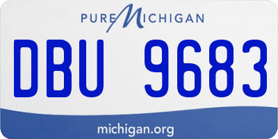 MI license plate DBU9683