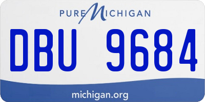 MI license plate DBU9684