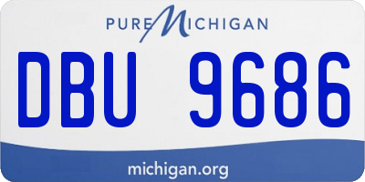 MI license plate DBU9686