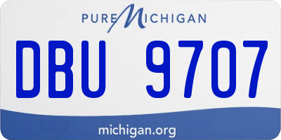MI license plate DBU9707