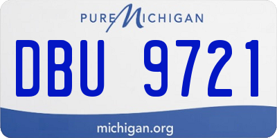 MI license plate DBU9721
