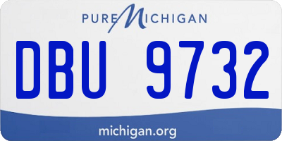 MI license plate DBU9732