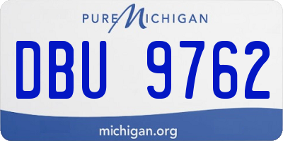 MI license plate DBU9762