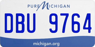 MI license plate DBU9764