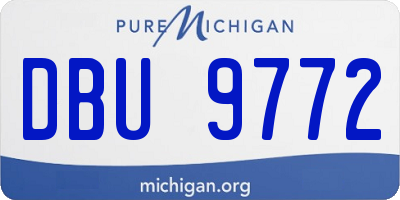 MI license plate DBU9772