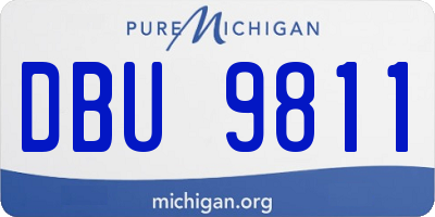 MI license plate DBU9811