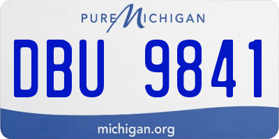 MI license plate DBU9841
