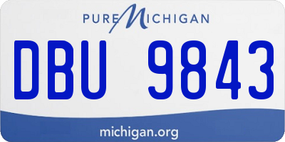 MI license plate DBU9843