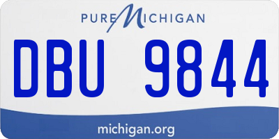 MI license plate DBU9844
