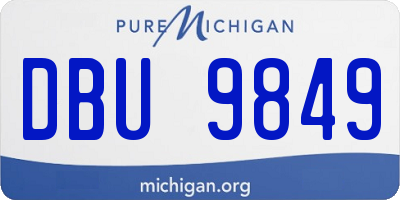 MI license plate DBU9849