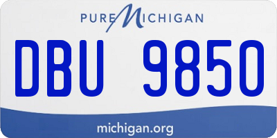 MI license plate DBU9850