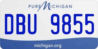 MI license plate DBU9855