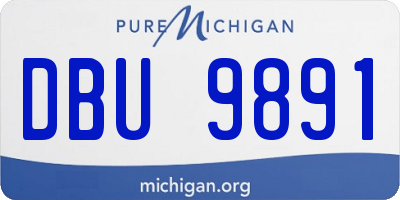 MI license plate DBU9891