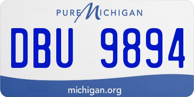 MI license plate DBU9894