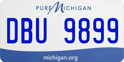 MI license plate DBU9899