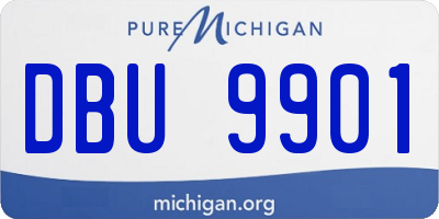 MI license plate DBU9901