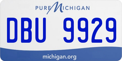 MI license plate DBU9929