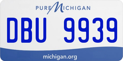 MI license plate DBU9939