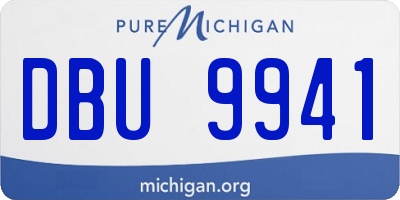 MI license plate DBU9941