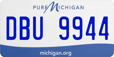 MI license plate DBU9944