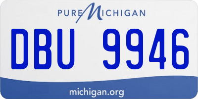 MI license plate DBU9946