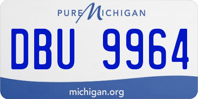 MI license plate DBU9964