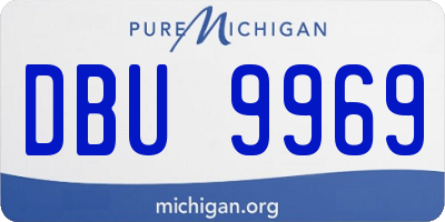 MI license plate DBU9969