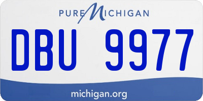 MI license plate DBU9977