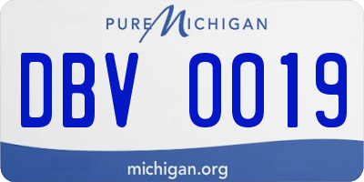 MI license plate DBV0019