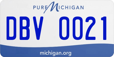 MI license plate DBV0021