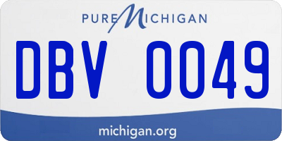 MI license plate DBV0049