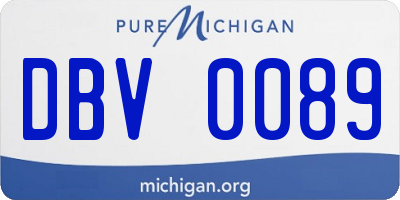 MI license plate DBV0089