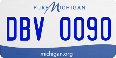 MI license plate DBV0090