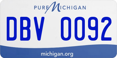 MI license plate DBV0092