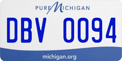 MI license plate DBV0094