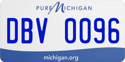 MI license plate DBV0096