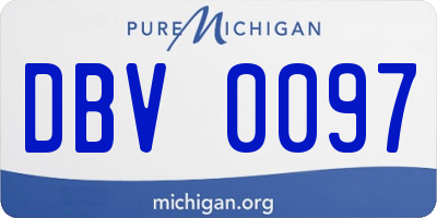 MI license plate DBV0097