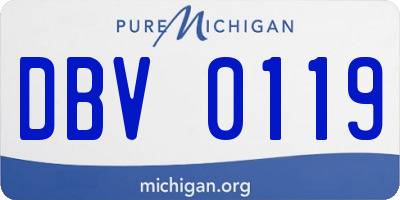 MI license plate DBV0119